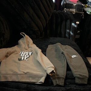 Nike Kids Olive Green Jogger Set